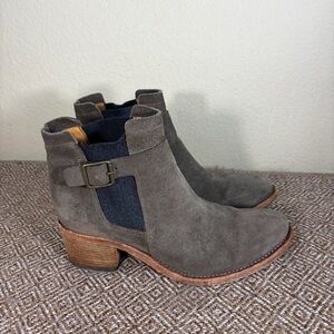 Alberto Fermani Gray Suede Ankle Boots Sz 7.5 Womens Western Casual Preppy